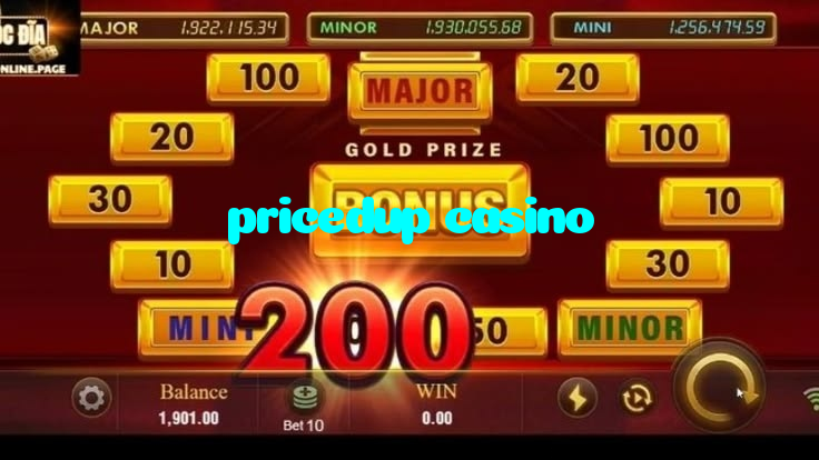 pricedup casino casino presented on mobile device in Pakistan with slots and live games